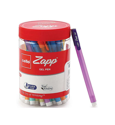 Cello Zapp Gel Pens (25 Pens Jar - Blue)