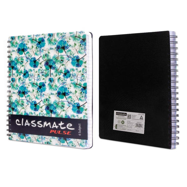 Classmate Soft Cover Pulse 6 Subject Spiral Binding Notebook